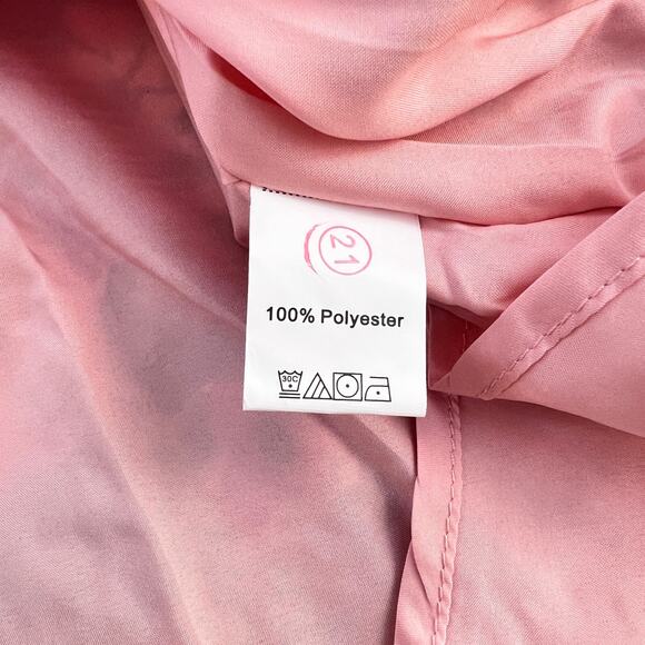 Women Floral Round Neck Short Sleeve Chiffon Elastic Waist Swing Midi Dress S - Picture 8 of 8